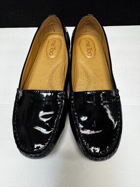 Y2K Me Too Women's Piper22 Black Patent Leather Slip on Loafers 8.5M / Academia